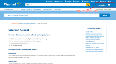 cách mua hàng trên Walmart