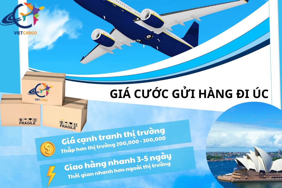 Cước phí gửi hàng đi Úc